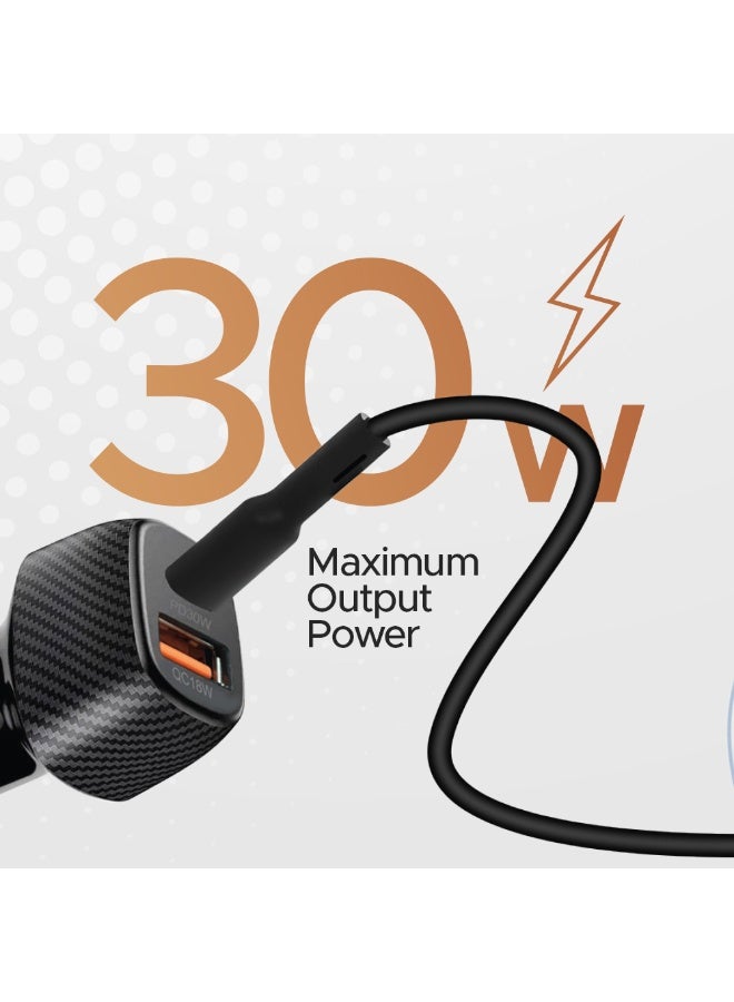 Lycka P Cord XTRA30 30W Fast Car Charger with Dual USB Ports – Type-C Power Delivery – Universal Car Adapter - Image 2